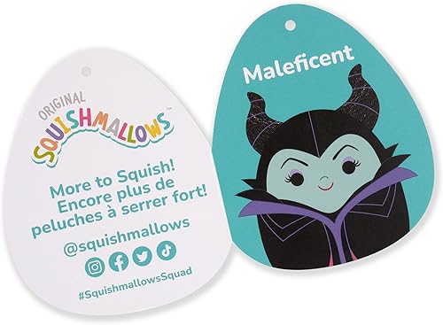 Miniatura 6 de Squishmallows Peluche de Maléfica original de Disney de 14 pulgadas, peluche oficial de Jazwares grande y ultrasuave