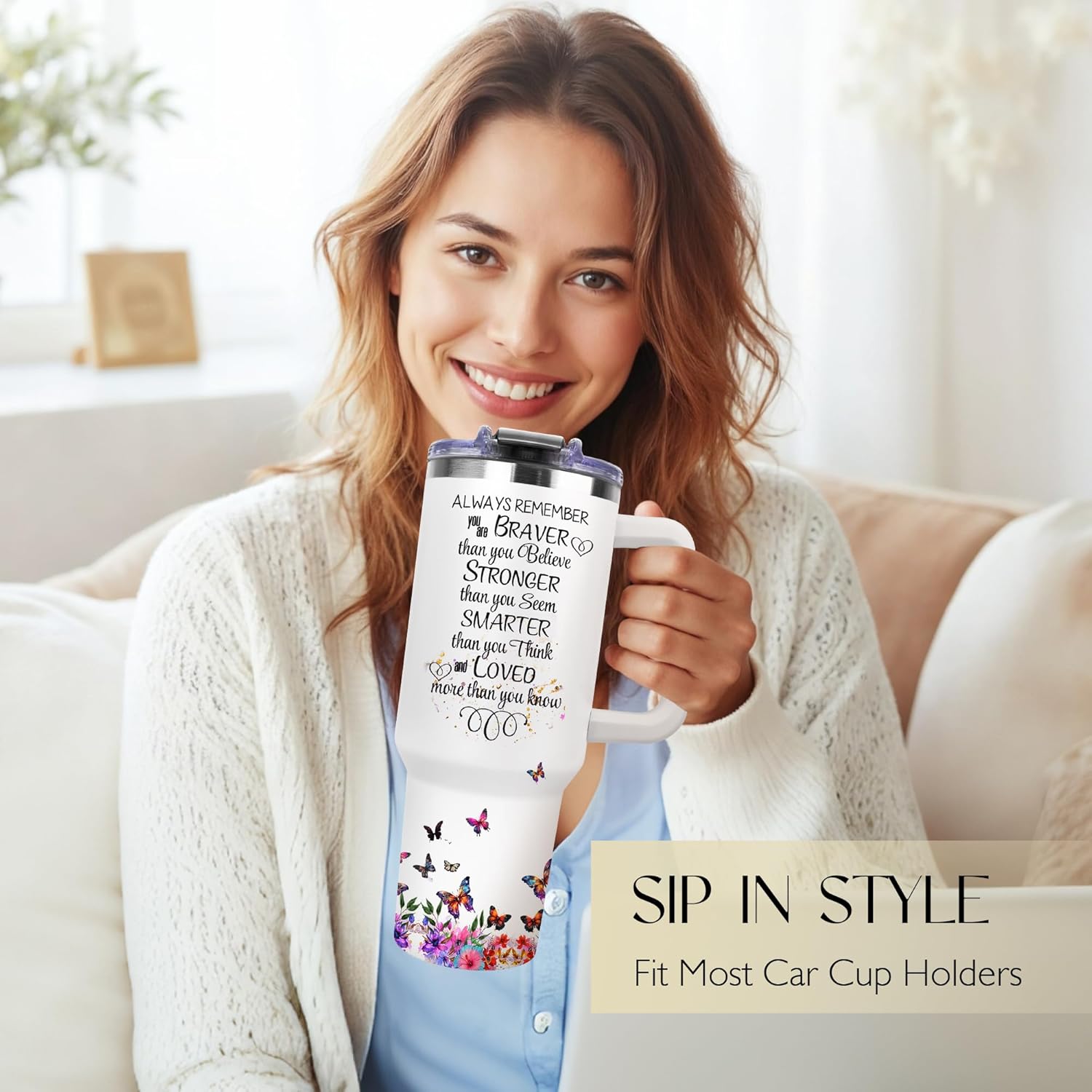 Daughter Gifts from Mom Dad - Valentines Day Gifts for Daughter - Daughters Birthday Gift - Best Daughters Ever Gift - Inspirational Present for Daughter's Adult - 40 Oz Tumbler - Image 6