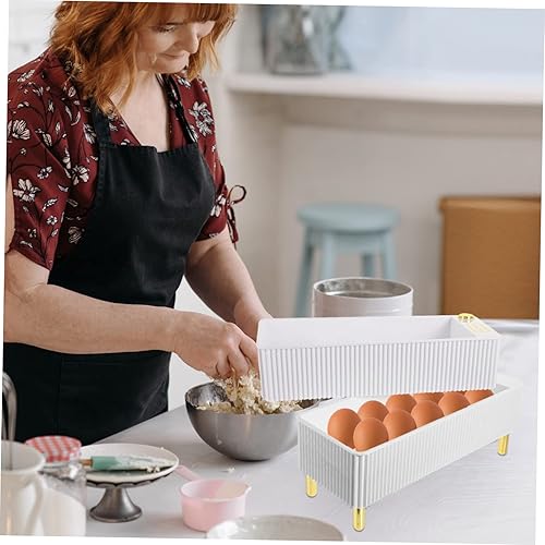 Miniatura 7 de Angoily Refrigerator Egg Shelf Egg Storage Rack Bin Organizing Rack for Refrigerator Preservation Holder Fits