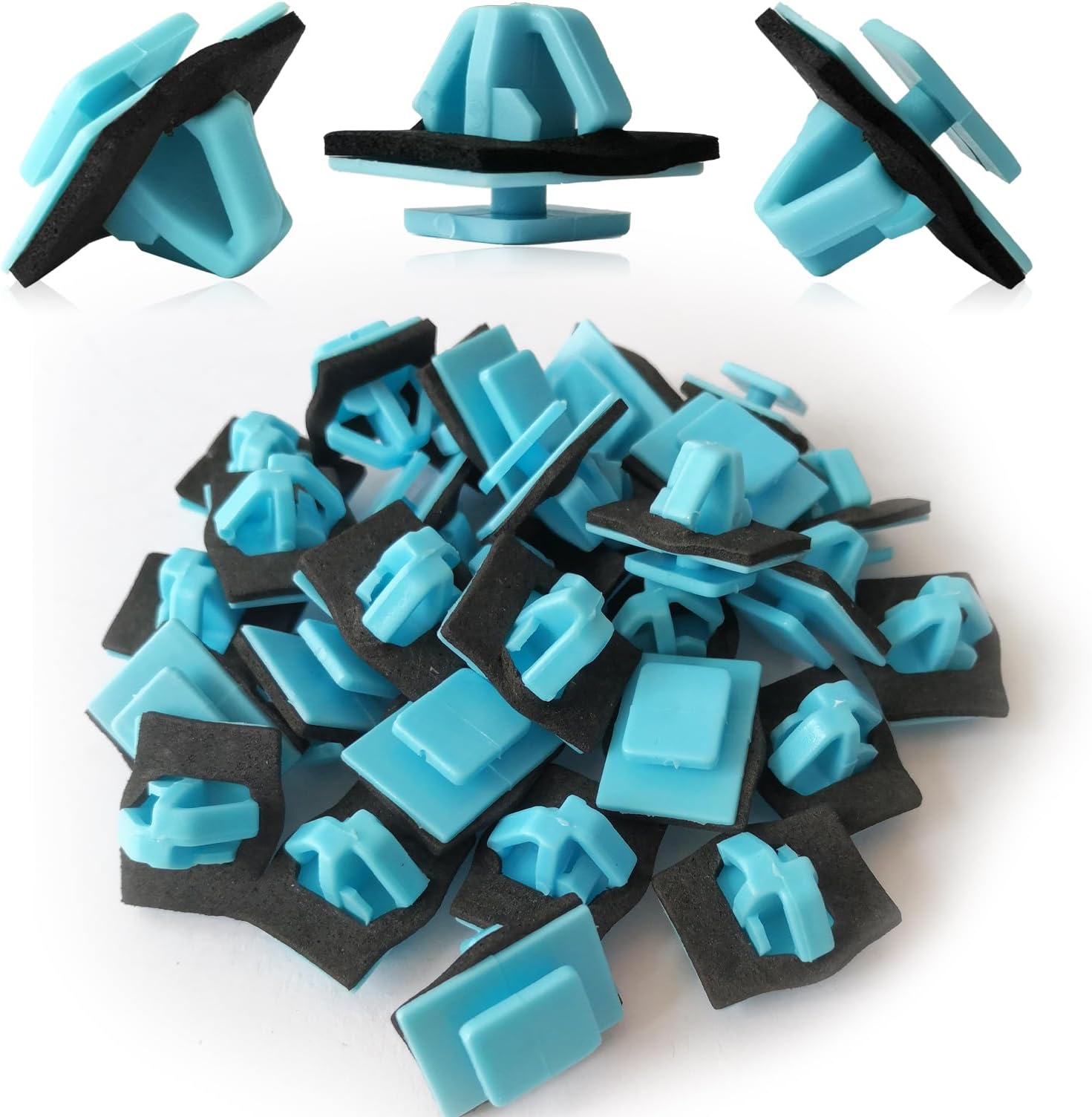 30PCS Blue Rocker Molding Retainer Clip Compatible with Hyundai Kia Elantra Santa Soul Sportage 87756-1F000