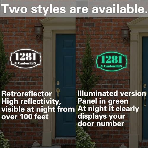 Miniatura 84 de Placa de dirección acrílica personalizada, letrero de dirección horizontal, utilizado para casa, puerta, calle o buzón Hengkuan-2