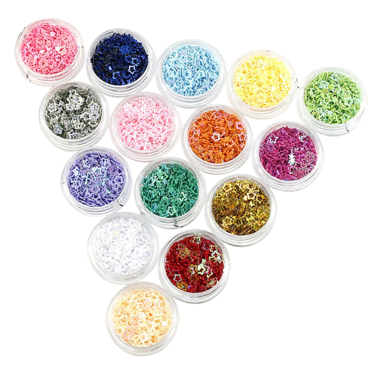 FOMIYES 4 Set Decorazioni Per Unghie Glitterate A Forma Di Stella A Cinque Punte Per Nail Art Decorazione Per Nail Art Eleganti Paillettes Per Unghie Affascinanti Paillettes Per 16box*4