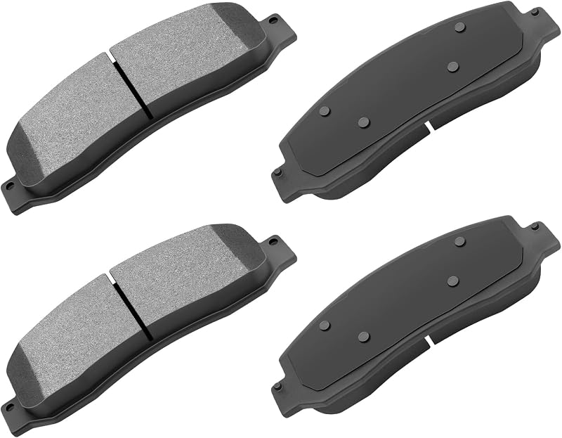 Jogo de pastilhas de freio dianteiras cerâmicas cciyu D1069 para Ford F-250, F-350 e F-450 Super Duty – 4 unidades