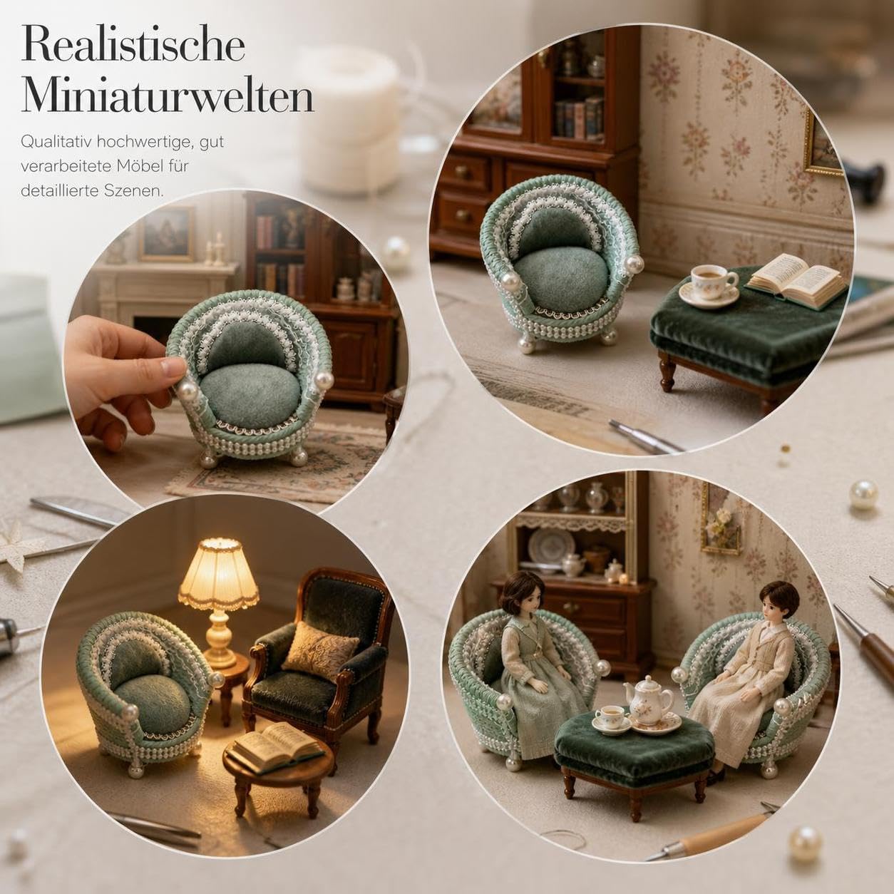 Muebles para Casa Muñecas Escala 1:12, Style to 4