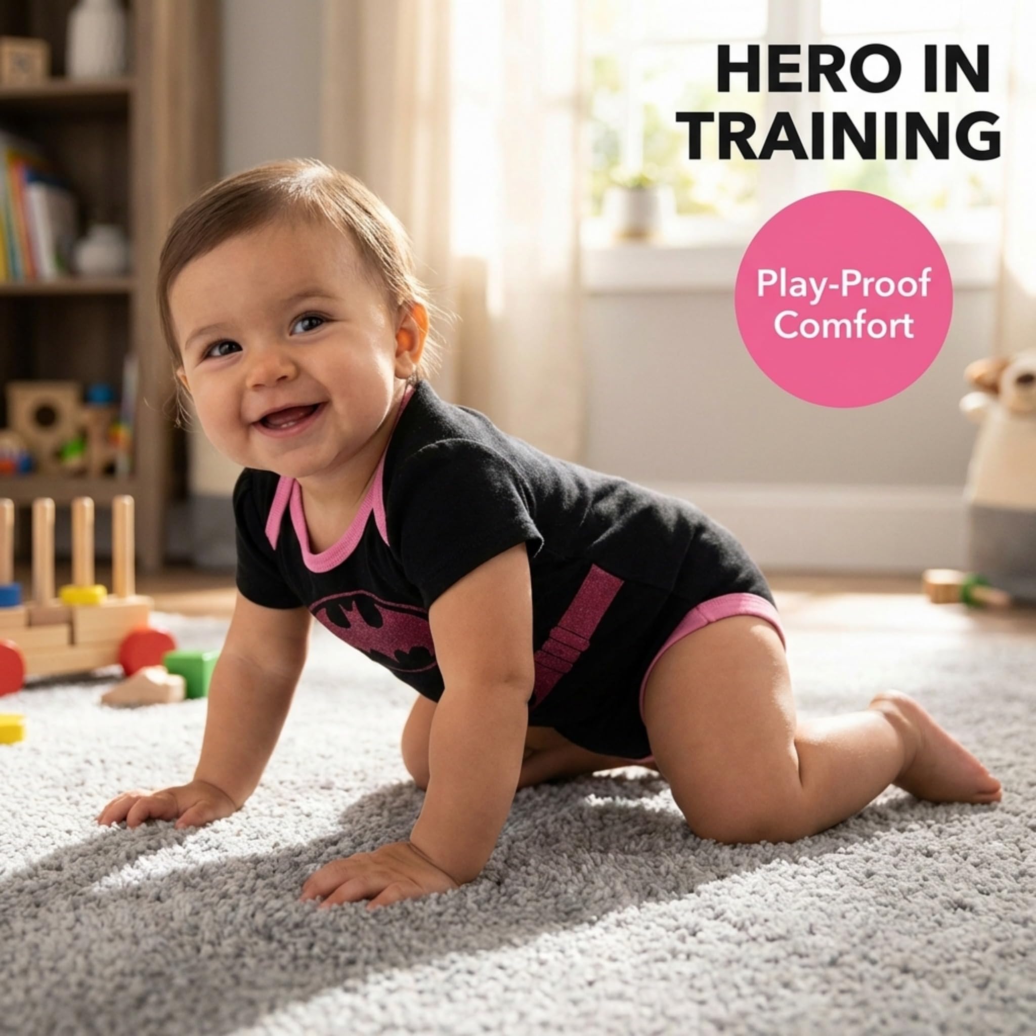 DC Comics Baby-Girls Justice League Bodysuit mit kurzen Ärmeln, Multipack