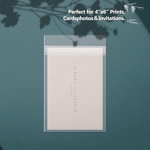 Miniatura 4 de Golden State Art, Bolsas de almacenamiento de 4 x 6 pulgadas, sin ácidos, para impresiones de 4 x 6, fotos, tarjetas A1, sobres (tamaño de la bolsa