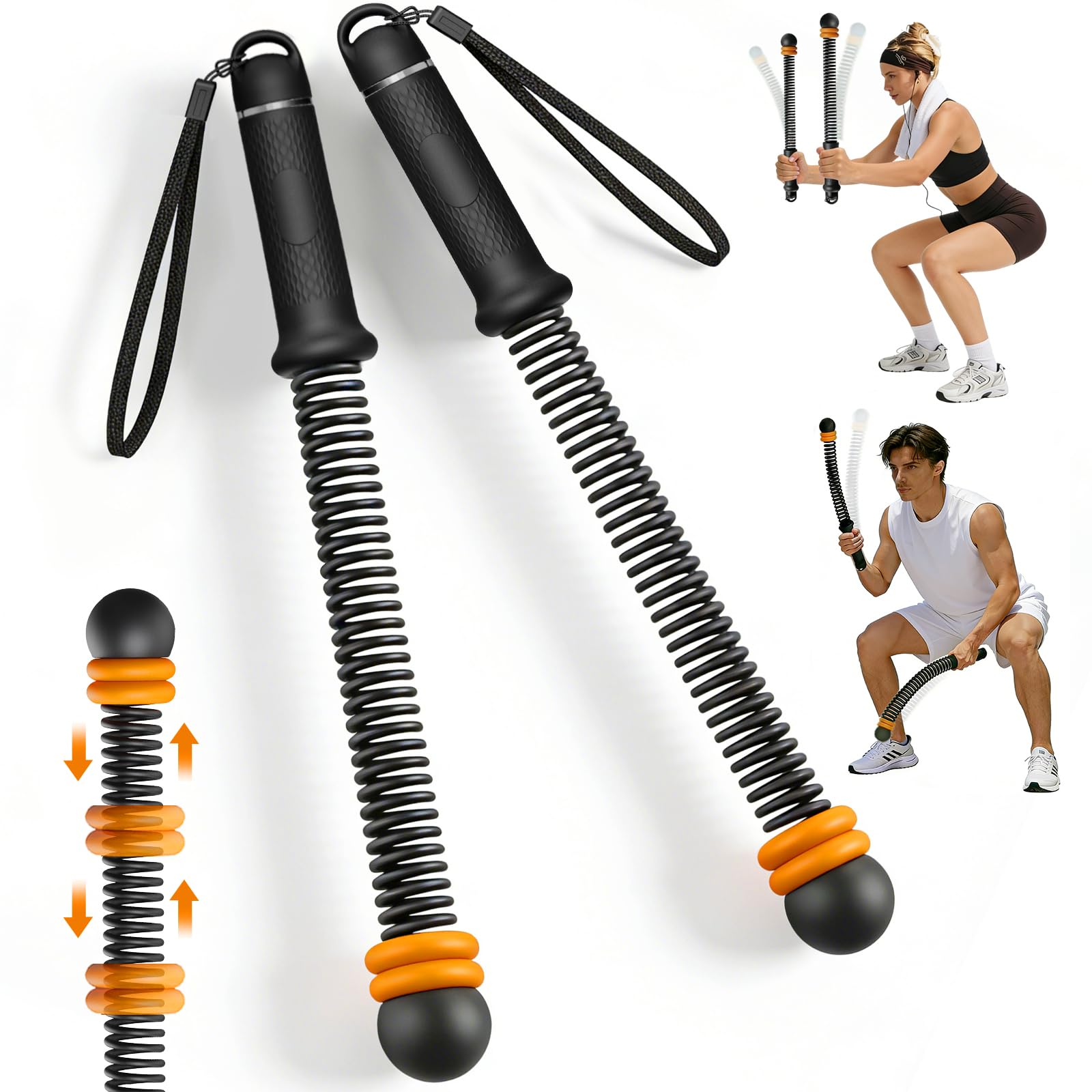 Pinailon Ropeless Battle Ropes Workout Exercise Rope for Strength Building Heavy