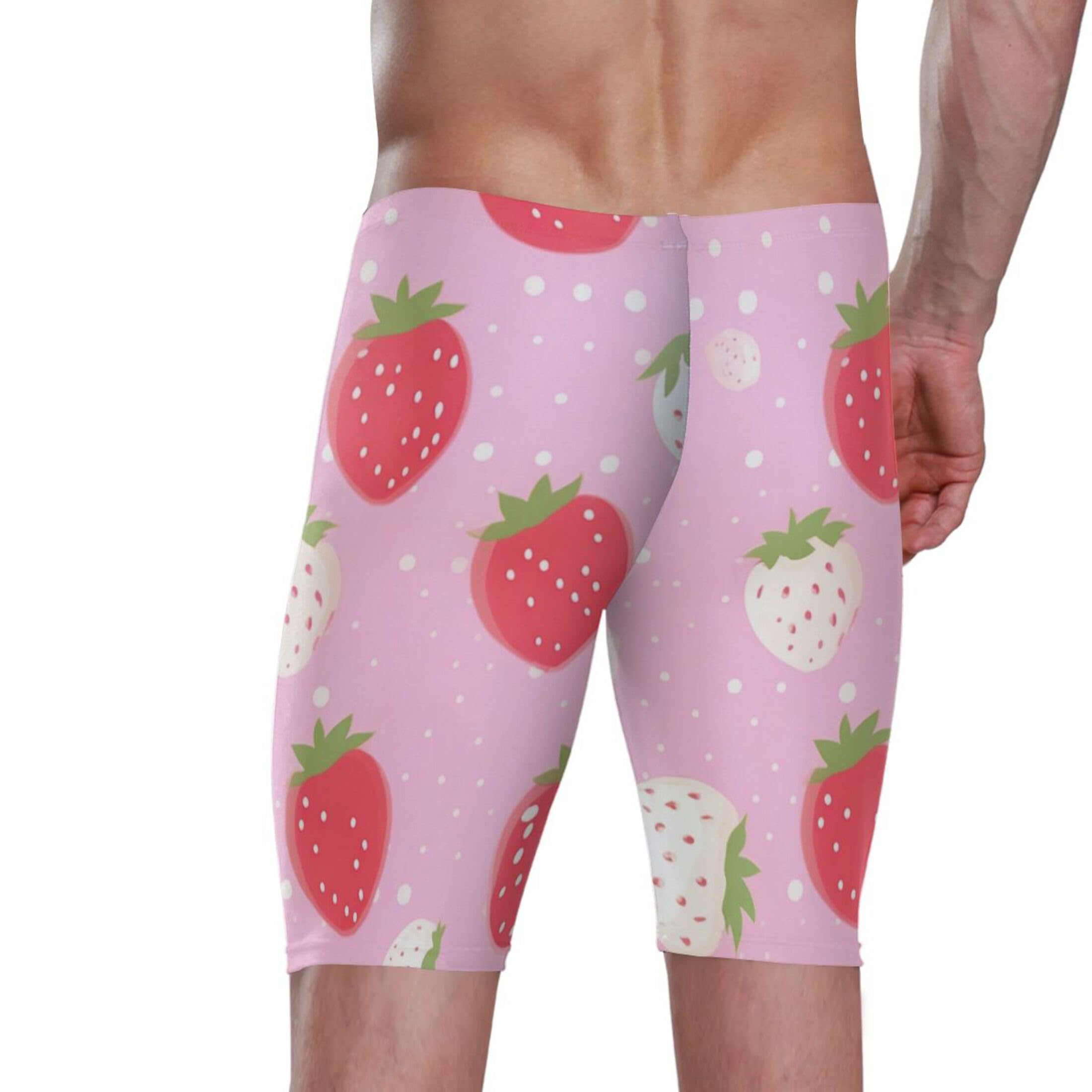 UMIRIKO Strawberry Fruit Mens Swim Jammers Swimsuit XL B0400150