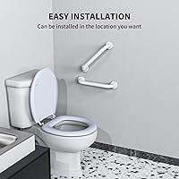 Vista 4 de Paquete de 2 barras de regadera de 16 pulgadas - Diámetro de 1.25", mango de barra de regadera de acero inoxidable blanco ZUEXT para baño, barra