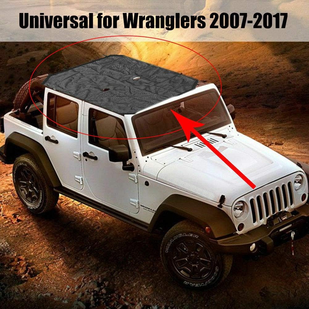 Sun Shade Bimini Bikini Top Shield for 4 Door / 4Dr Jeep Wrangler JK JKU Unlimited