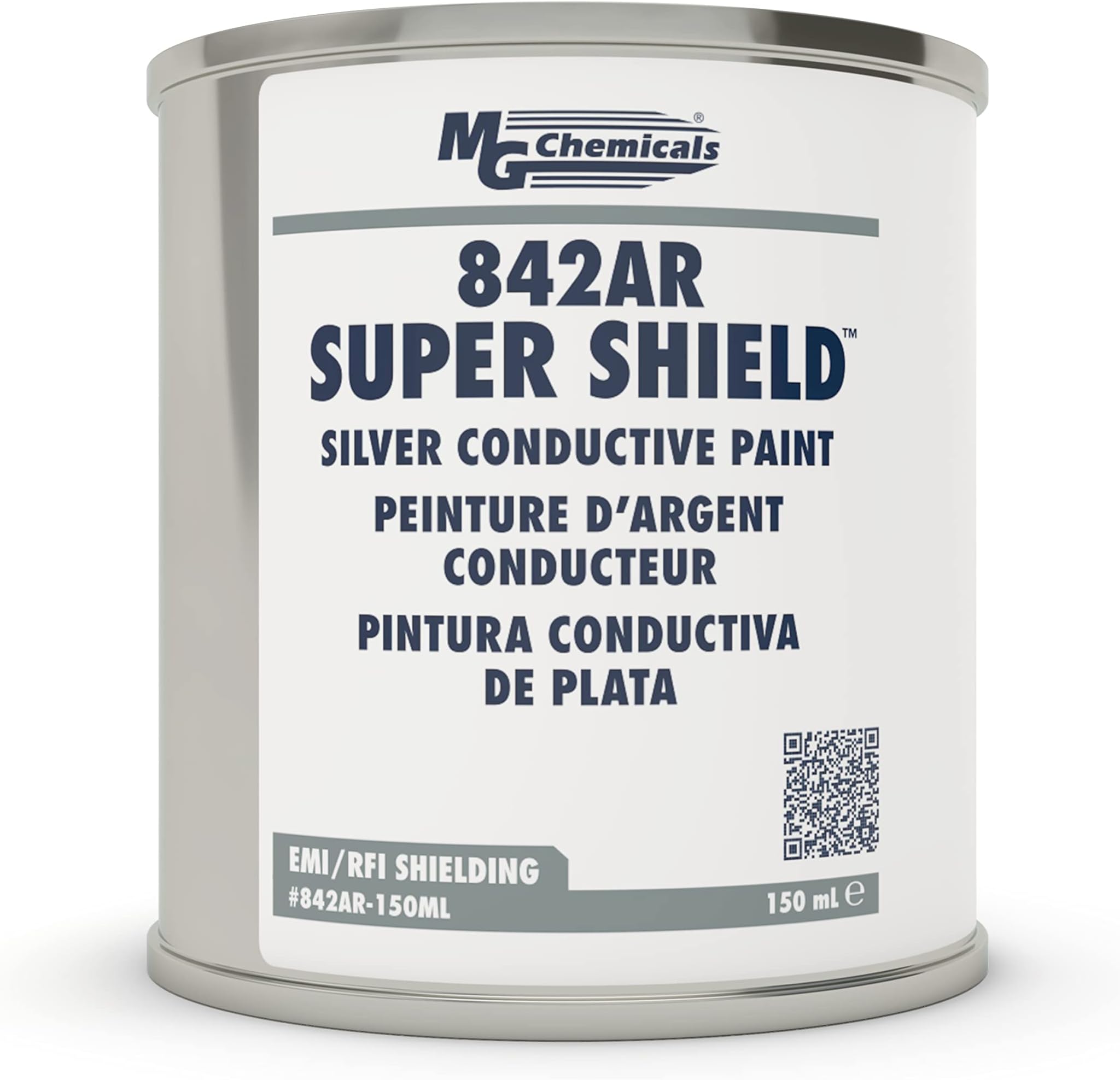MG Chemicals 842AR-150ML Silver Super Shield Conductive Coating, 150 mL, Metal Jar
