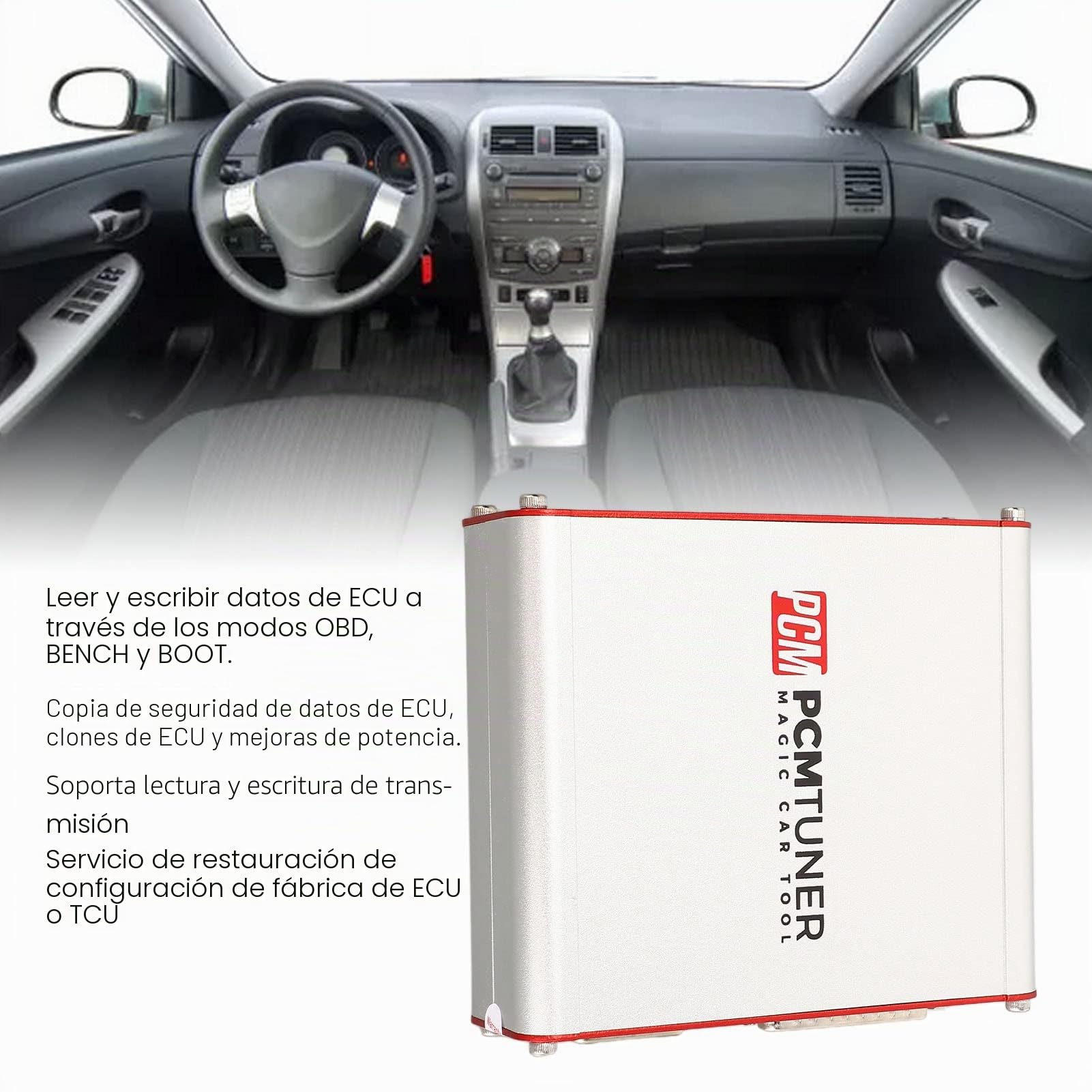 EBTOOLS Herramienta de Diagnóstico de Coche ABS Metal 74 Módulos OBD2 Escáner ECU Programador de Clon Chip Turing Herramienta de Diagnóstico de Coche para PCMtuner Software Versión 1,21