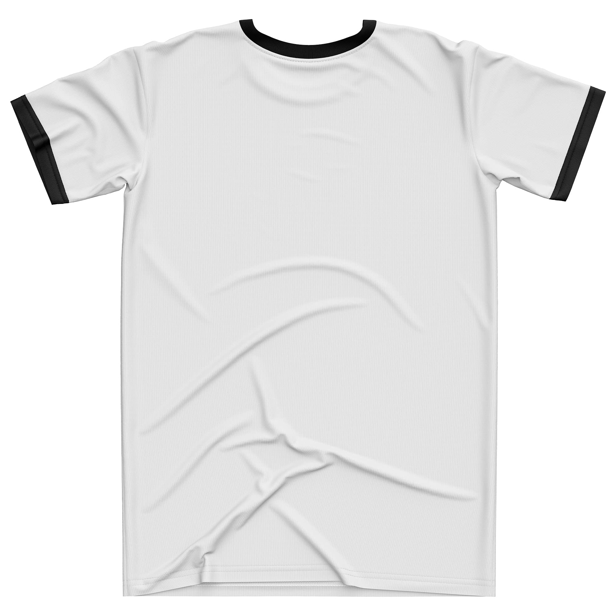Purple Print House Germany Football Shirt, Germany Deutschland Badge T-Shirt Mens Gifts White Black Ringer Top Birthday