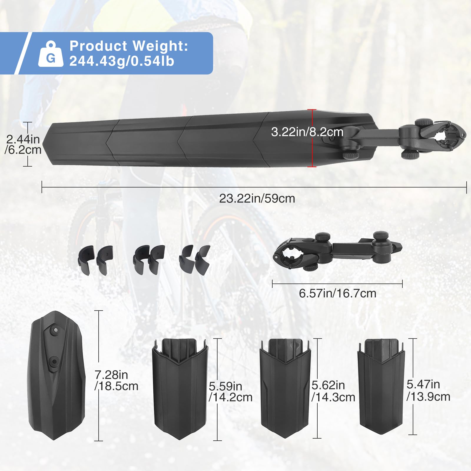 GRELiving Fenders Bike Mudguard Set - Image 2