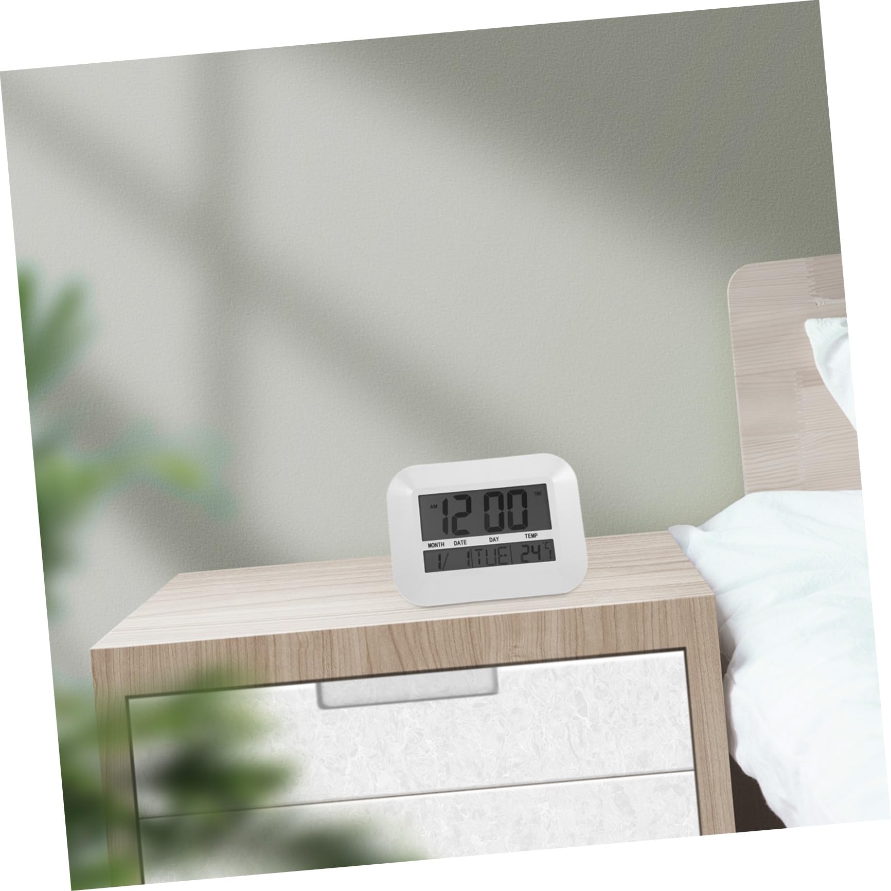 GALPADA Orologio da Parete Digitale Multifunzione Temperatura, Grande Schermo Lcd, Design Semplice in Abs, per Casa e Scuola