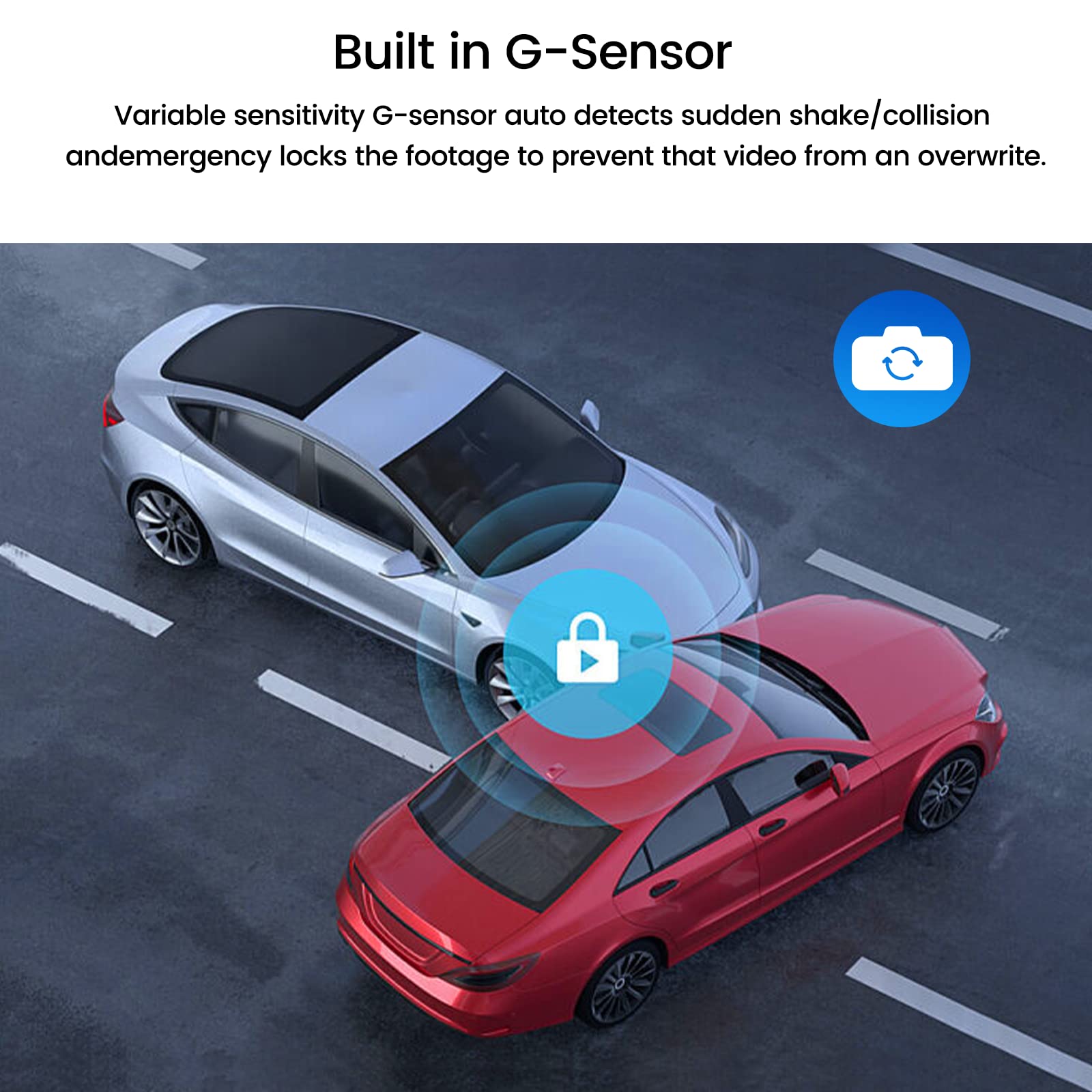 Dash Cam Hikity 3 Telecamere 1080P - Frontale, Interna E Posteriore Con Schermo 4 Pollici Touch