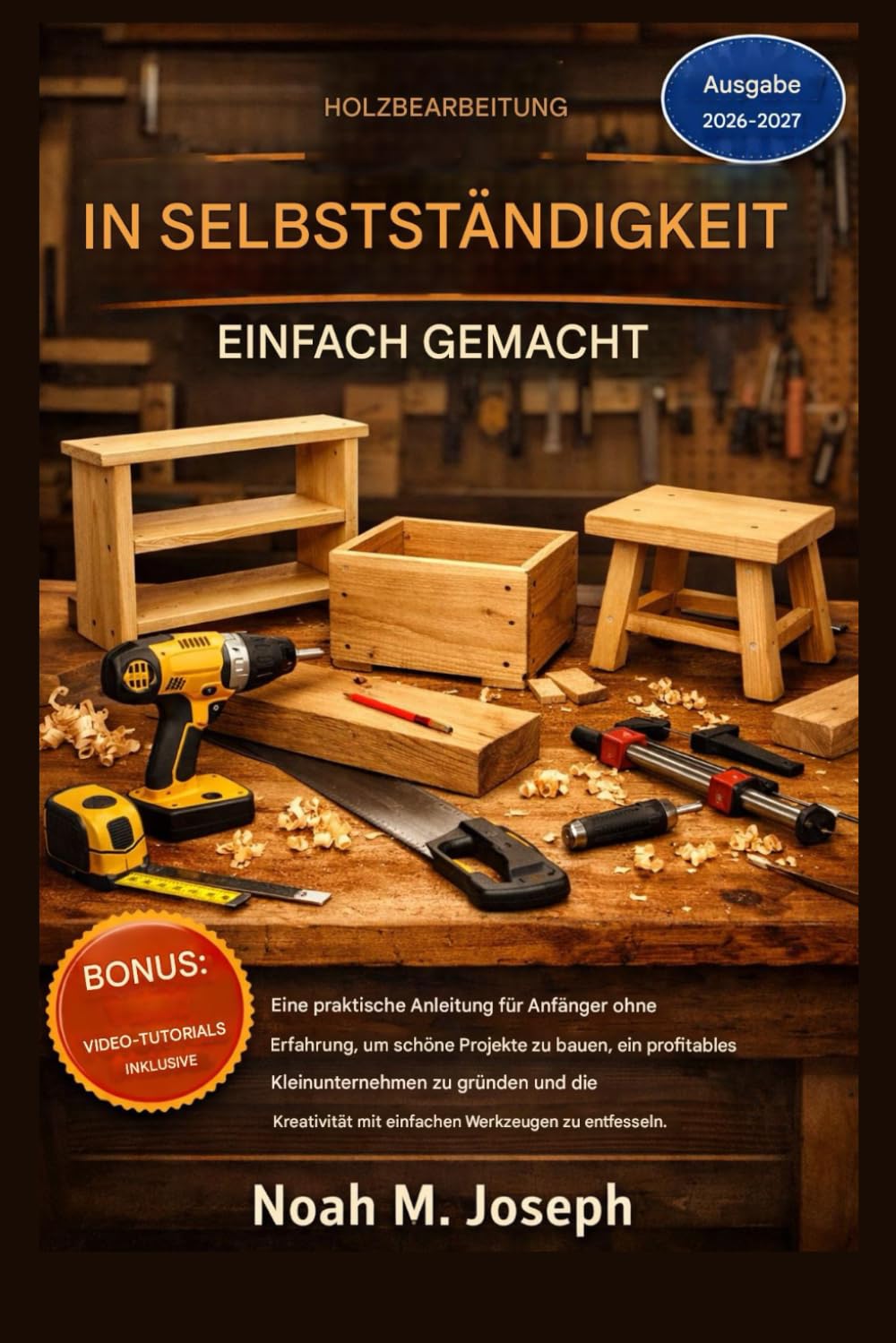 Holzbearbeitung leicht gemacht: Ein praktischer, kreativer und geschäftlicher Leitfaden für Anfänger ohne Vorkenntnisse, um mit einfachen Werkzeugen schöne Projekte zu erstellen und Geld zu verdienen