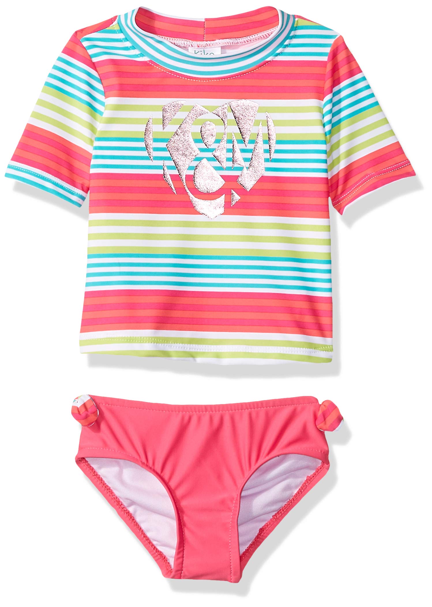 Girls' 2 Piece Swimsuit Set with Rashguard Swim Shirt