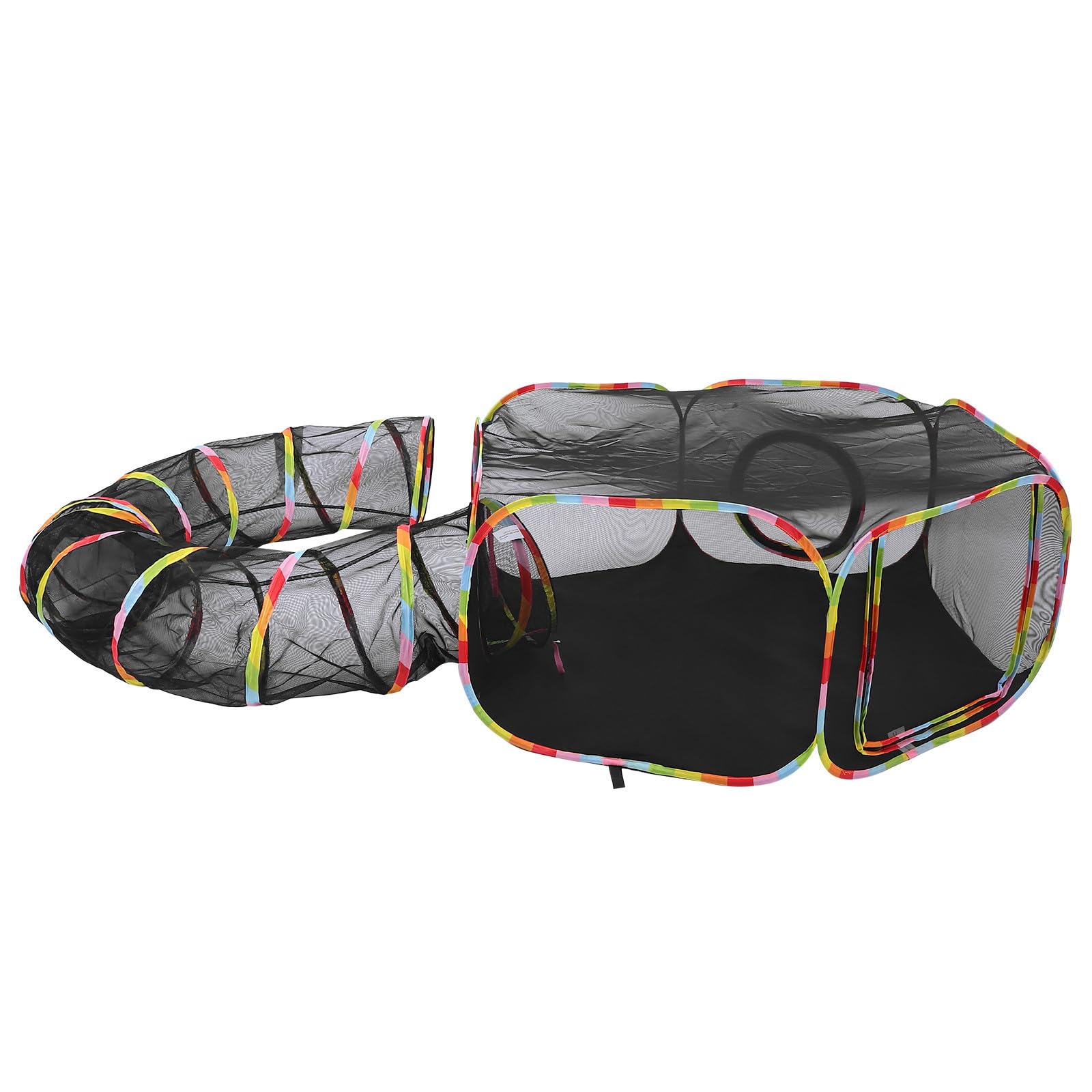 VALICLUD Tragbarer Katzenspieltunnel aus Polyester Taffeta Kreatives Outdoor Katzenzelt mit Faltbarem Design für Katzen und Haustiere im Freien und Reisen