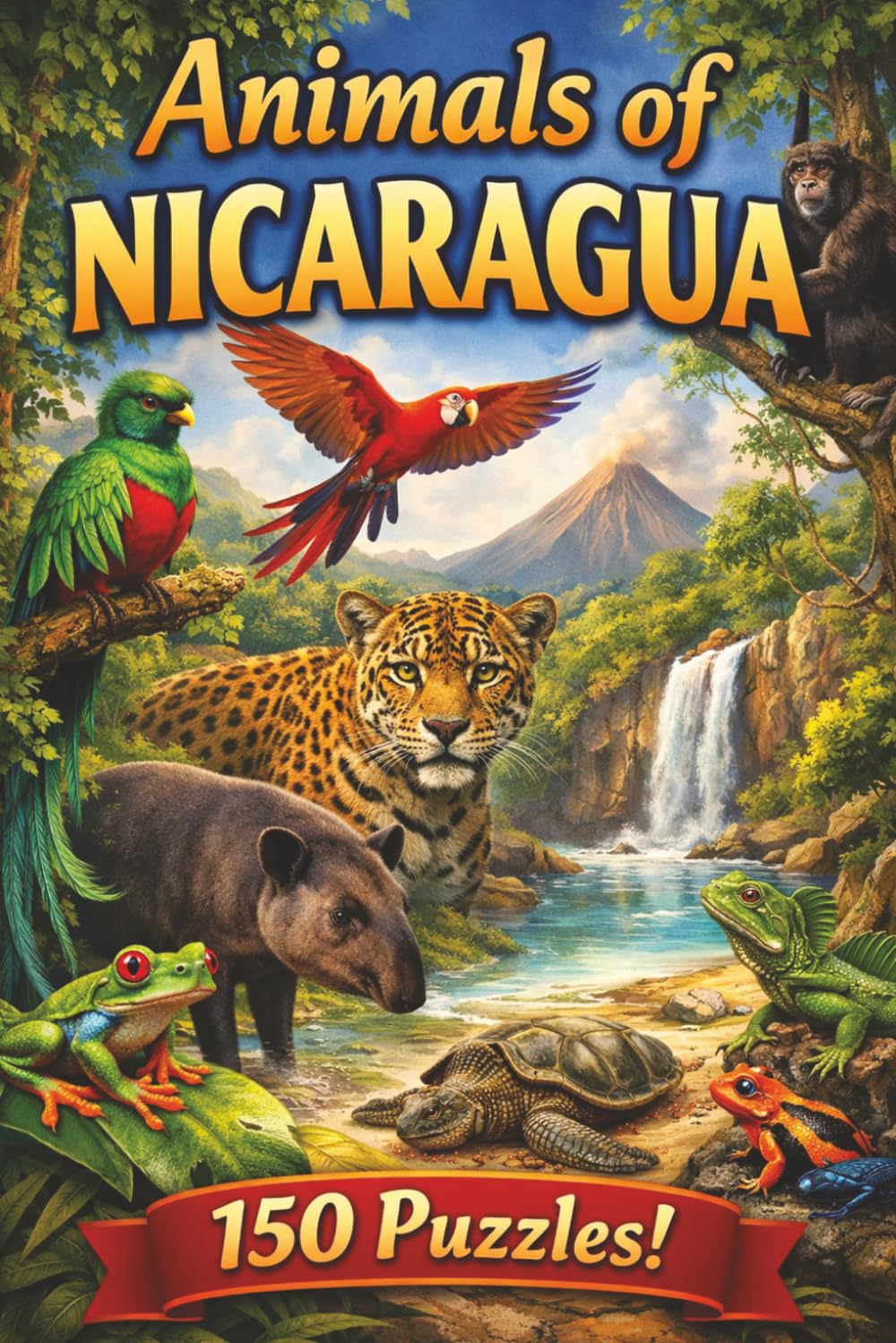 Animals of Nicaragua Word Search: 150 Wildlife-Themed Puzzles