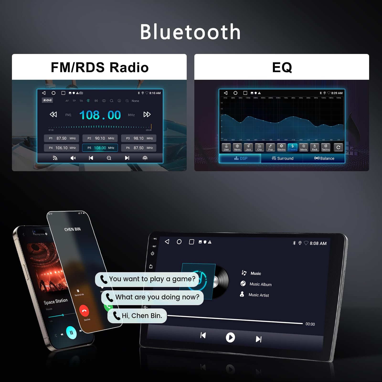 2GB 64GB Android Autoradio per Renault Master 2019-2022 Radio Wireless Carplay Android Auto, Hodozzy 10,1 Pollici Touch Screen Stereo Auto GPS, WiFi, Bluetooth, FM/RDS 2 Din Radio per Renault Master