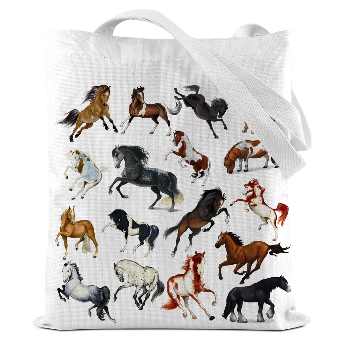 CFGBFDGH Turtle Gifts Shark Gifts Tote Bag, Hedgehog Horse Gifts for Women Girls, Animals Reusable Grocery Bag Shopping Bag