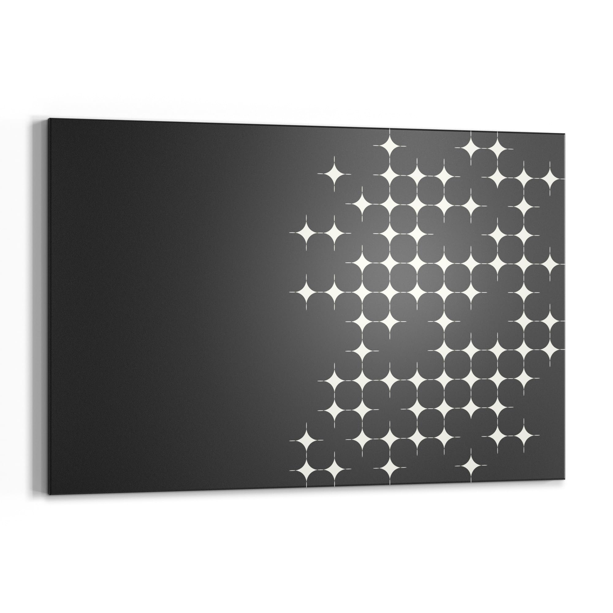 DEQORI Magnetyczna tablica do pisania kredą z nadrukiem UV | motyw "retro raster" | wzór prostokątny 90 x 60 cm | metalowa tablica kredowa do pisania – dekoracja ścienna do kuchni, korytarza, pokoju