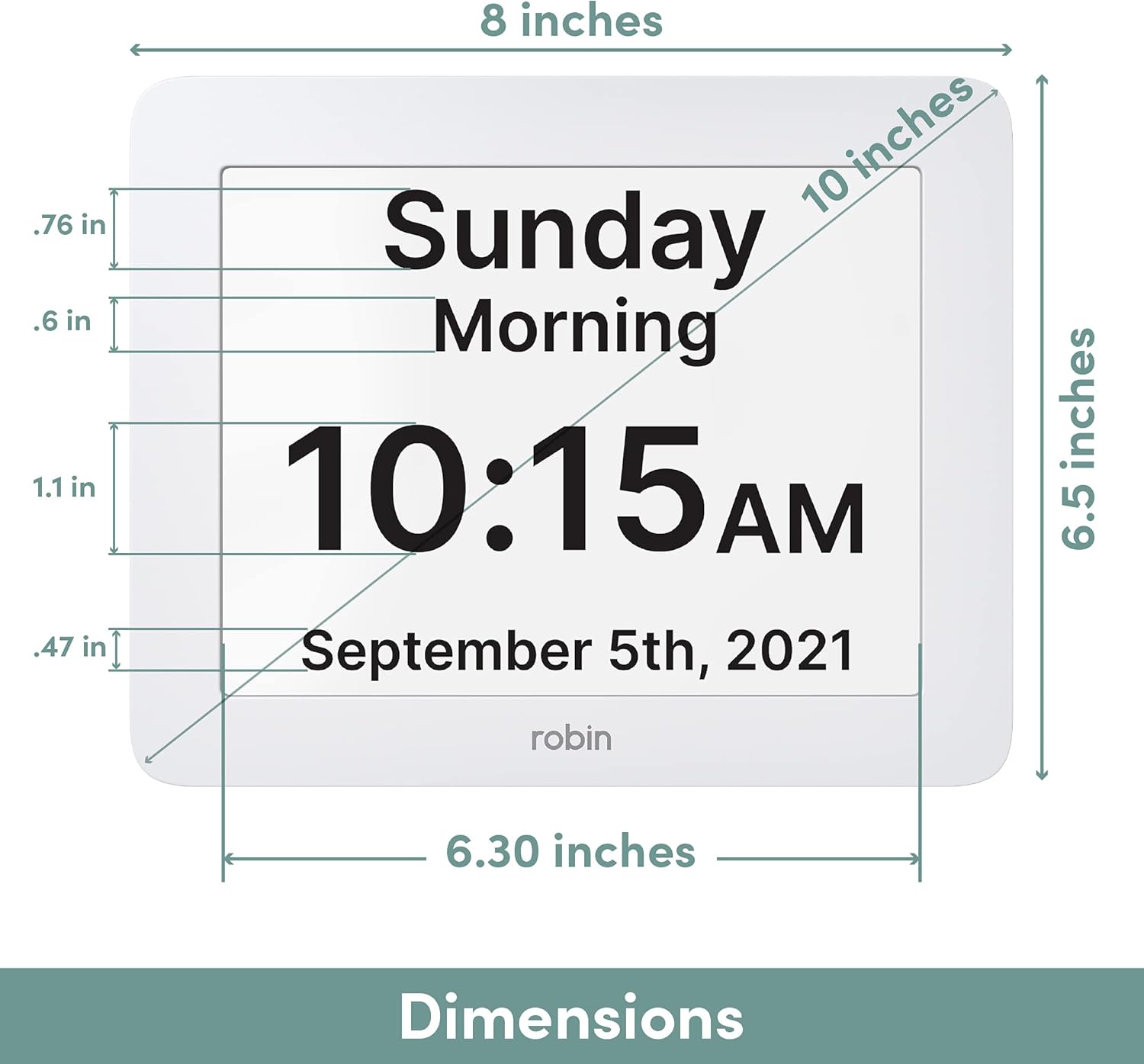 Best Deal 🛒 Robin, 2022 Version, Digital Day Clock 2.0 with Custom Alarms and Calendar Reminders, Alarm Clock with Extra Large Display Helps with Memory Loss, Alzheimer's and Dementia, White Featured Product Robin, 2022 Version, Digital Day Clock 2.0 with Custom Alarms and Calendar Reminders, Alarm Clock with Extra Large Display Helps with Memory Loss, Alzheimer's and Dementia, White
