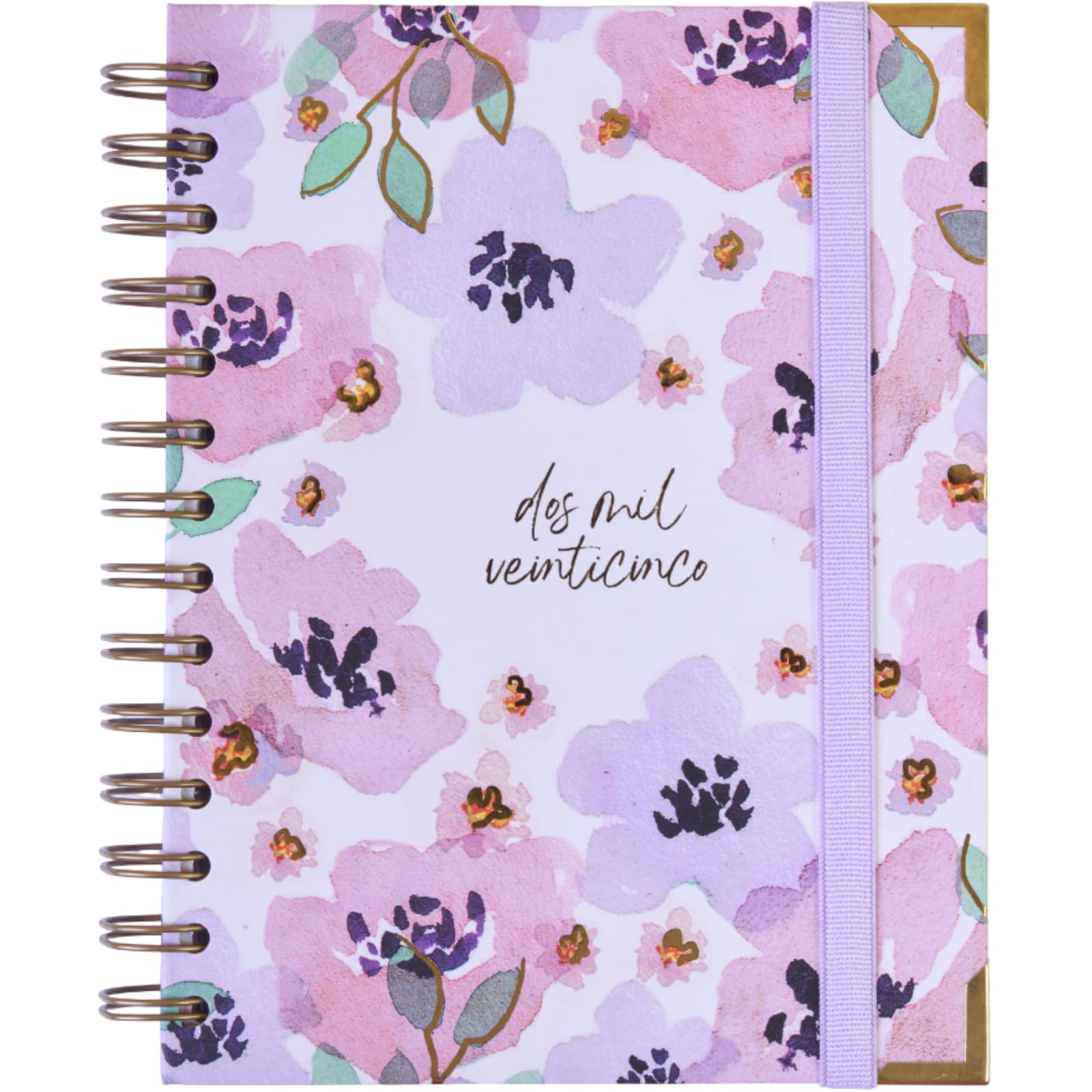 Agenda 2025 January to December - A6 (13.5x18 cm), Weekly Planner, Annual Organizer, Spanish and English, Monthly Side Index, Double Wire-o Binding - FSC Mix AEN-COC-000243 - Takenote Clara