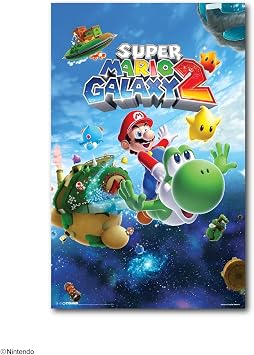Pyramid America Super Mario Poster - Mario Bros Galaxy - 11 x 17 Poster Print Wall Art, Ideal for Home Decor, Room Decor & Living Room Decor