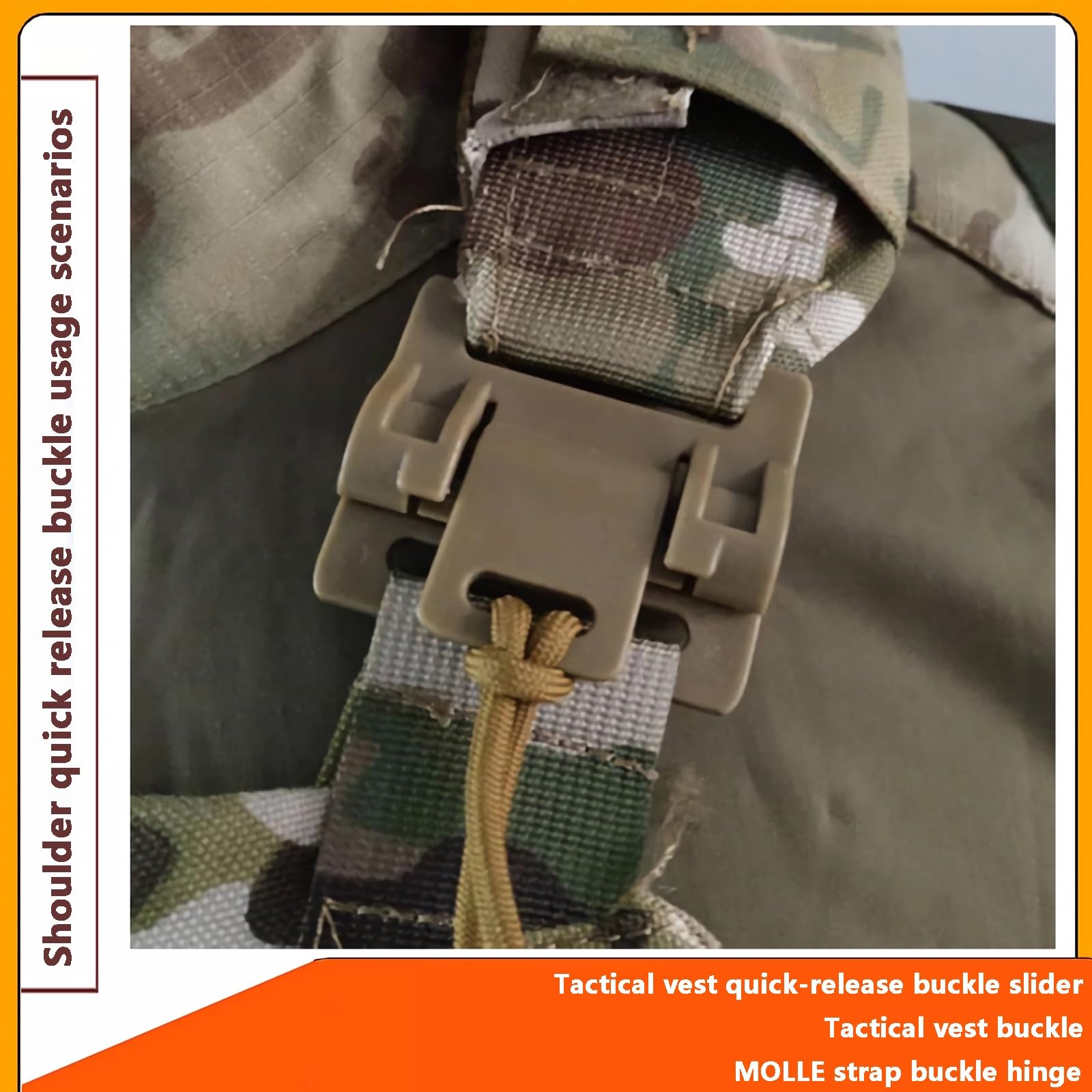 Adattatore QD per Sistema Molle per Gilet JPC, Fibbia a Sgancio Rapido, Fibbia a Sgancio Rapido per Cintura Laterale Molle per Gilet JPC CPC NCP XPC