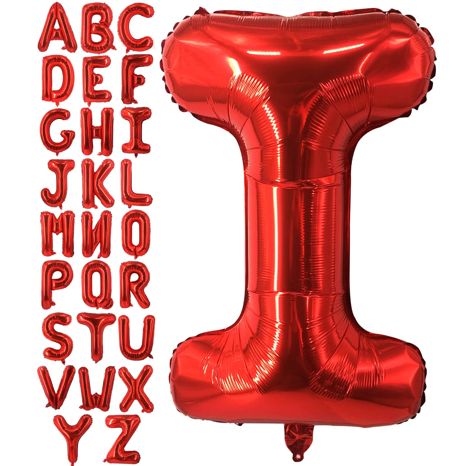 Lovoir 40 Inch Large Red Letter I Balloons Big Size Jumbo Mylar Foil Helium Balloon for Birthday Party Celebration Decorations Alphabet Red I