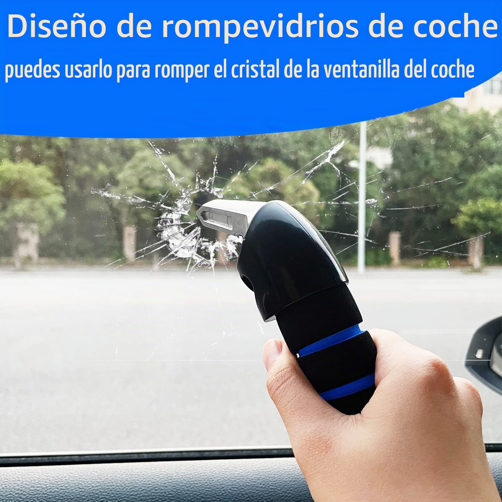 KOUNATSURI 2Pack Manija de Puerta de Coche para Ancianos Manija de Soporte de Ayuda Manija Multifunción Manija de Pestillo de Puerta de Coche para Ancianos y Minusválidos Azul