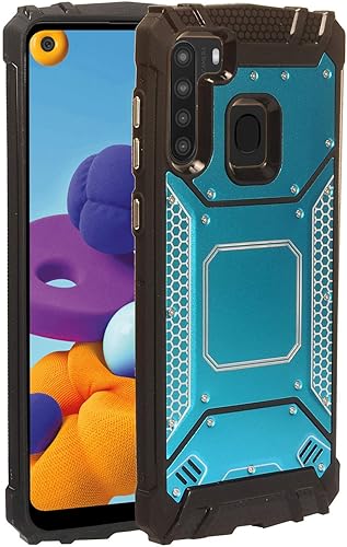 Miniatura 3 de Para Samsung Galaxy A21 (SM-A215) - Funda de aluminio de metal para teléfono - ZY1 Azul
