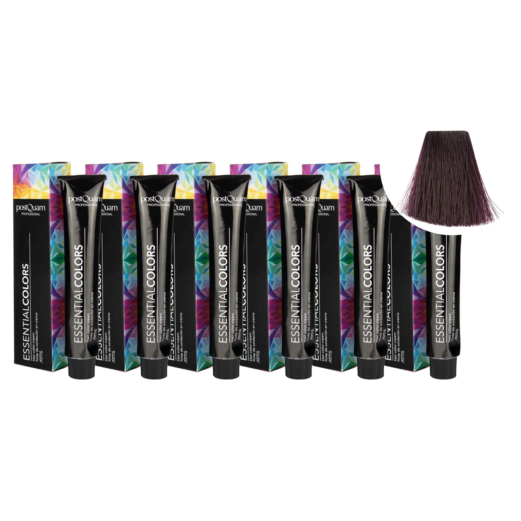 PostQuam - Pack de 6 Tintes de Peluqueria Profesional de Elevado Poder Cubriente | Tinte Permanente 100% Cobertura de Canas Garantiza Color Natural Uniforme y Duradero - Más de 90 Colores Disponibles