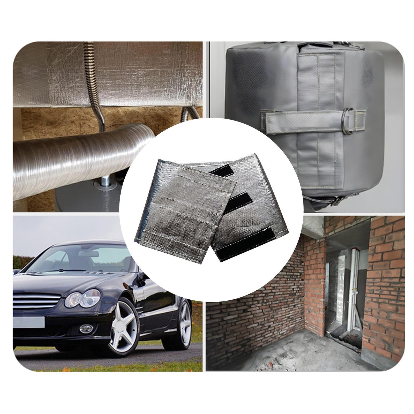 Escudo de aislamiento térmico - fuerte protectora de 24 pulgadas | Cubierta automotriz de aluminio: el protector térmico adhesivo para el motor de escape de arranque motor de furgoneta sedán