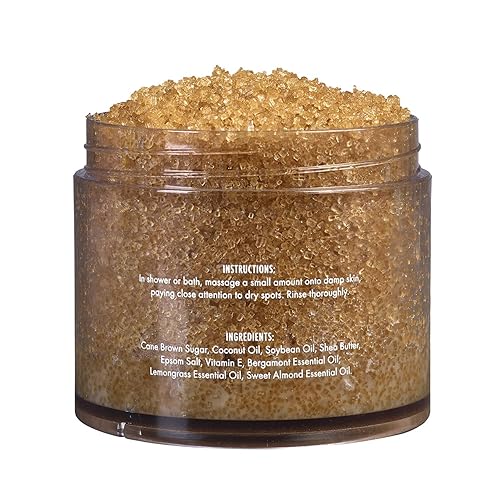 Vista 2 de Bergamot Lemongrass Body Sugar Scrub for Women Exfoliation – Exfoliating & Moisturizing Face Scrub, Body Scrub, Foot Scrub by Manos Soap Co. – 8.00