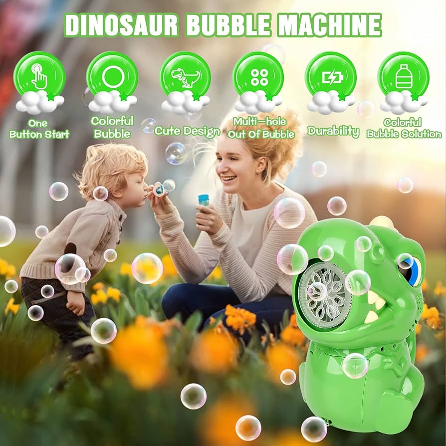 Bubble Machine Automatic Dinosaur Bubble Machine For Kids,, 55 OFF