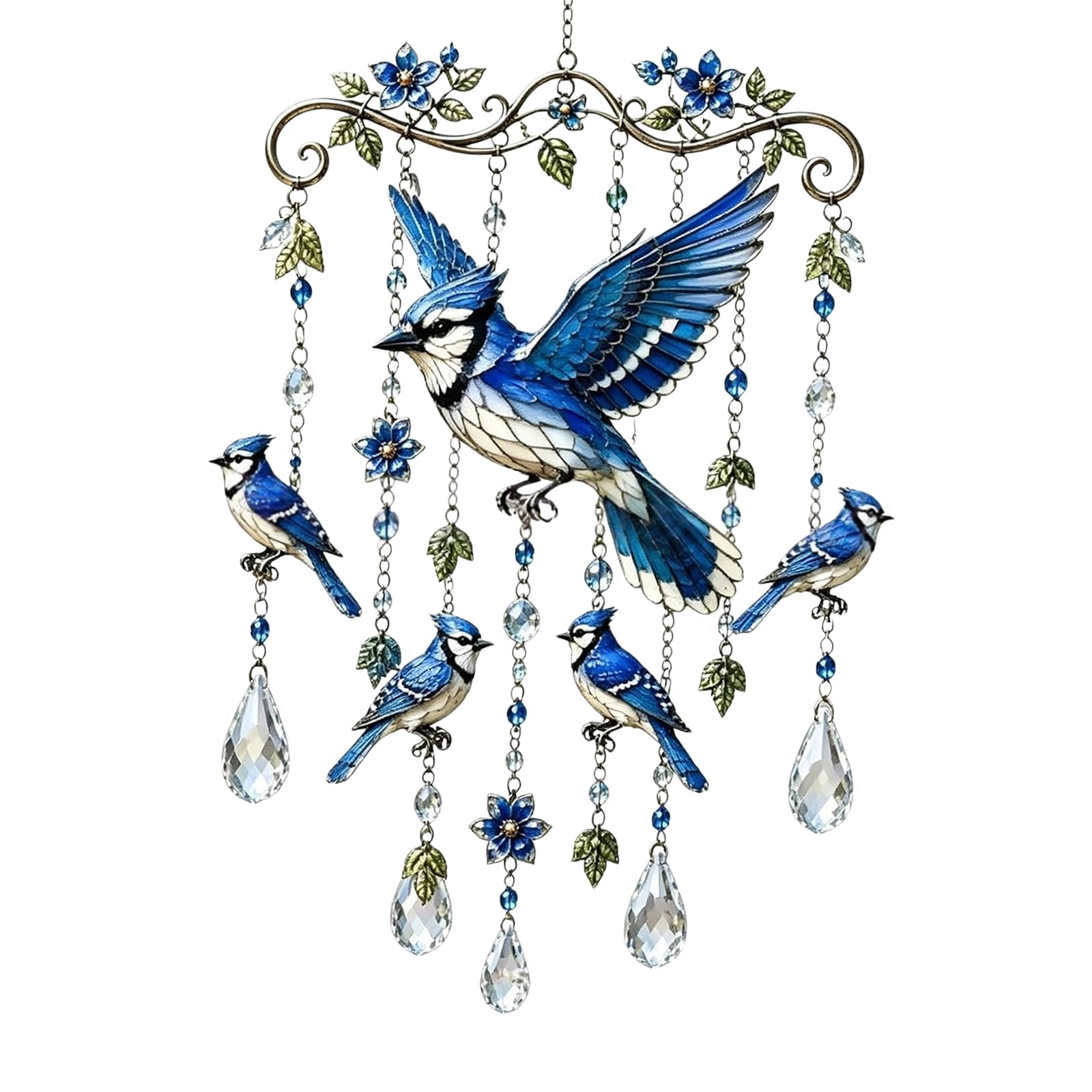 Tfaoys Bluebird Crystal Suncatchers Window Hanging Birds Wind Chimes Sun Catchers Rainbow Makers Ornament Garden Home Decors Gifts Rainbows Makers Sun Catchers Window
