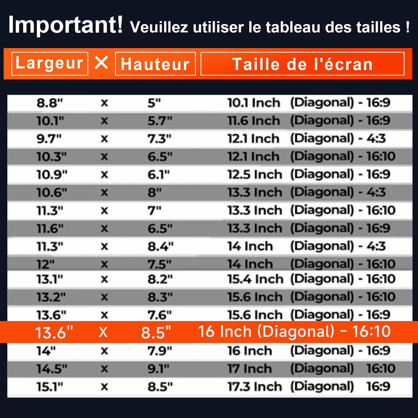 Film de protection anti-espion 16 pouces 16:10 pour ordinateur portable, filtre détachable anti-lumière bleue et reflets