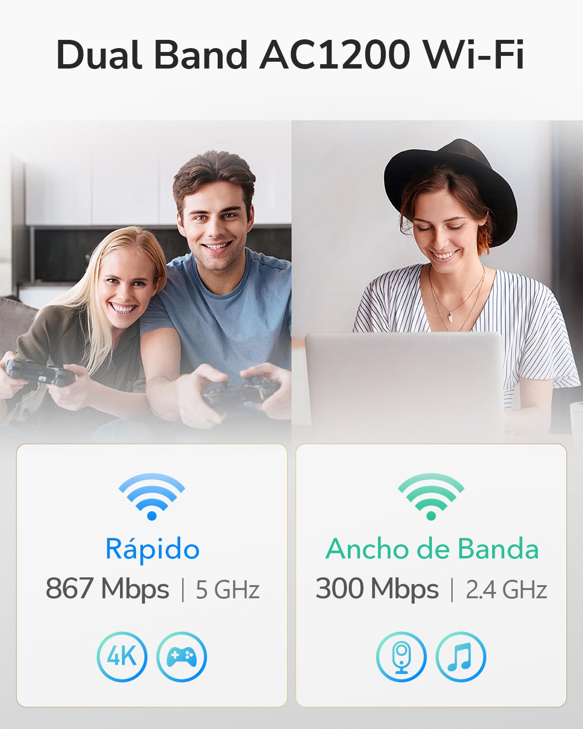 Cudy Módem Router Desbloqueado 4G LTE Cat 6 Gigabit con Ranura para Tarjeta SIM, 2 CA, AC1200 WiFi, OpenVPN, Wireguard, IPsec, VPN, LT700E
