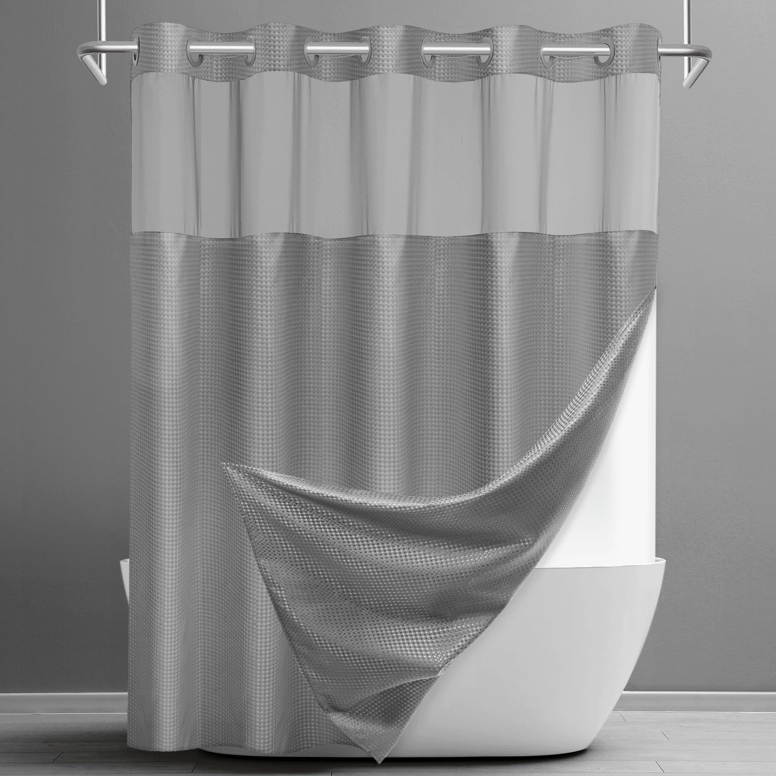SORTTO No Hook Shower Curtain Set