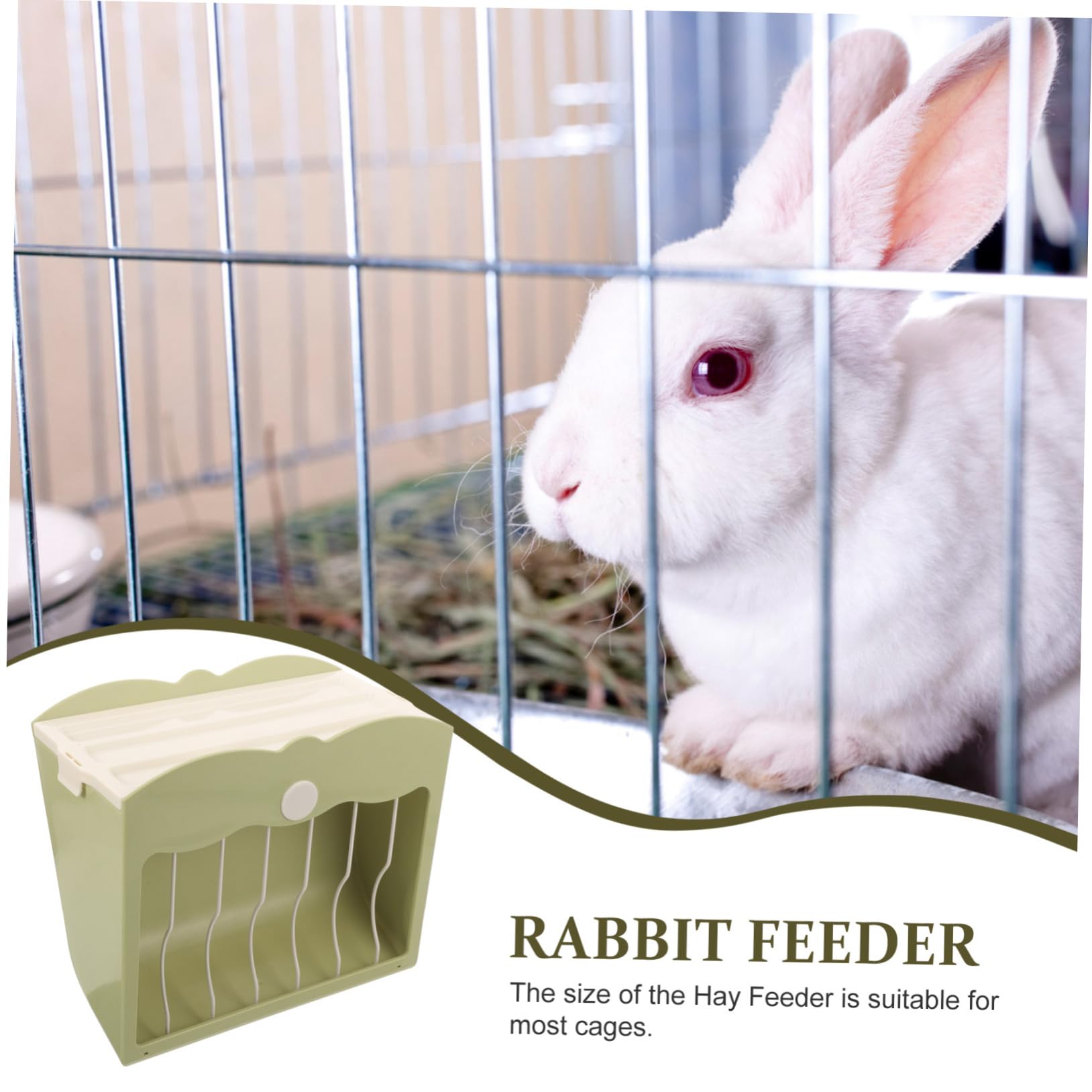 Râtelier à Foin Suspendu pour Lapin et Hamster, Plastique Vert Clair