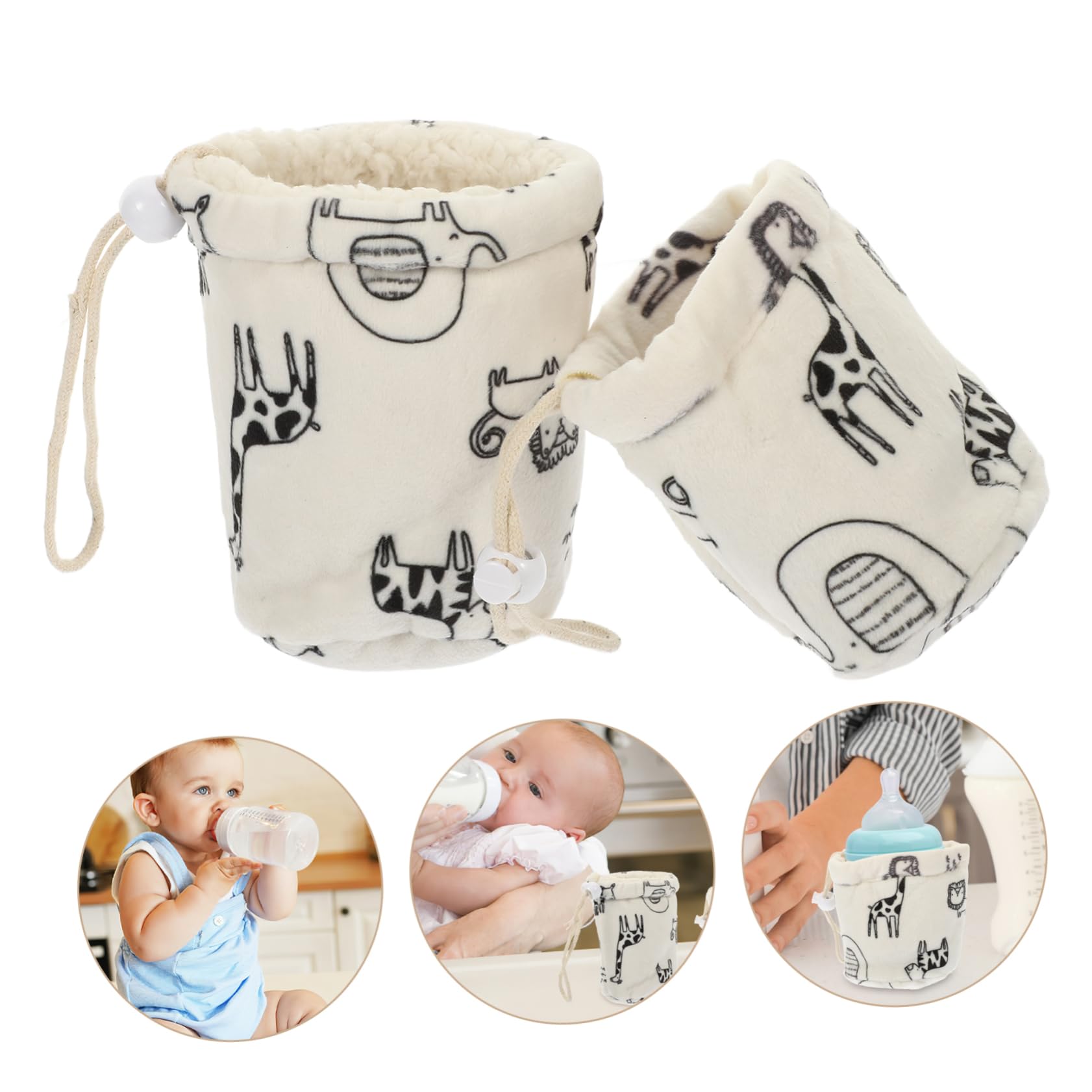Toyvian Lot De 3 Housses De Biberons Décoratives pour Bébé Adorables Respirants pour Biberons 2 Pièces X 3