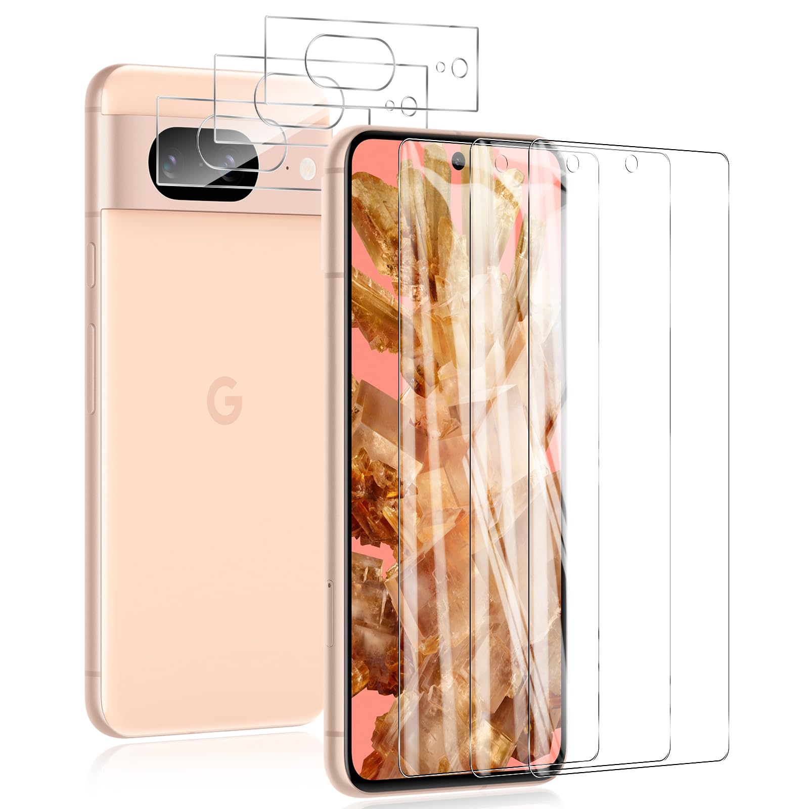 Google Pixel 8 Pro ガラスフィルム 3枚 +カメラフィルム3枚