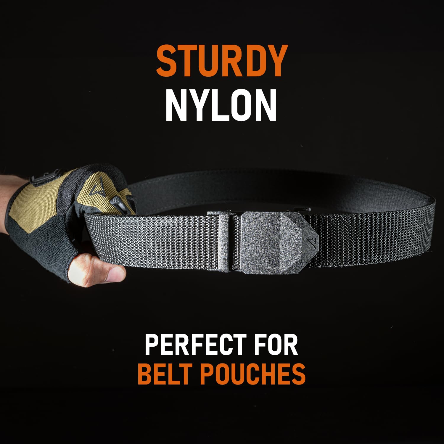 ACE Schakal Pas wojskowy dla mężczyzn - taktyczny męski pasek do spodni z szybkozłączką bez dziurek - szorstki nylon - 114 cm
