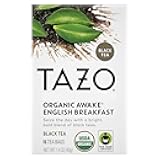 TAZO Organic Awake English Breakfast Black Tea, Black tea with Caffeine, 16 Total Bags