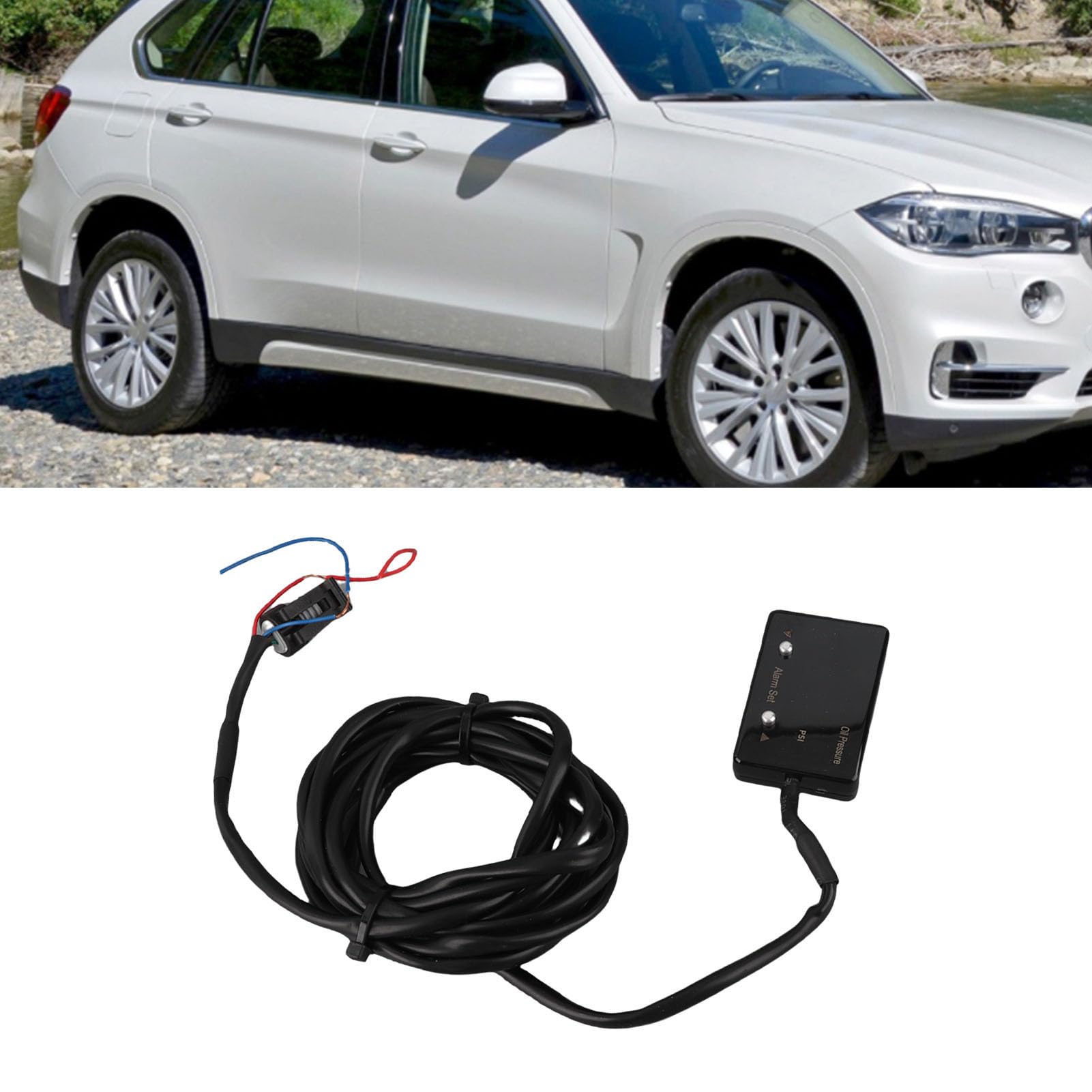 Kikumi Misuratore di Pressione Dell'olio NPT da 1/8 Pollici Misuratore di Pressione Dell'olio Digitale Tester di per Auto 0-120PSI con Display a LED Blu per Ve