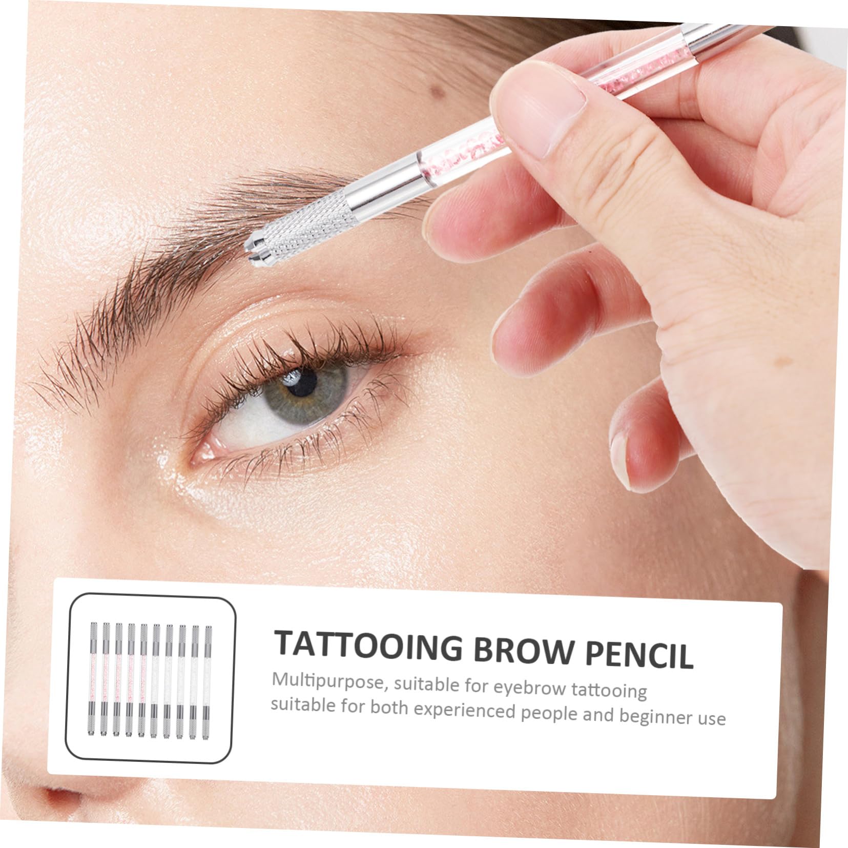Tätowier Microblading Stift mit Zwei Enden, 10 Stück, Abs