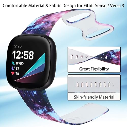 Miniatura 3 de honecumi Compatible con correas de reloj Fitbit Versa 4 para mujer, correas para Fitbit Versa 3, Fitbit SenseFitbit Sense 2, accesorios de correa de